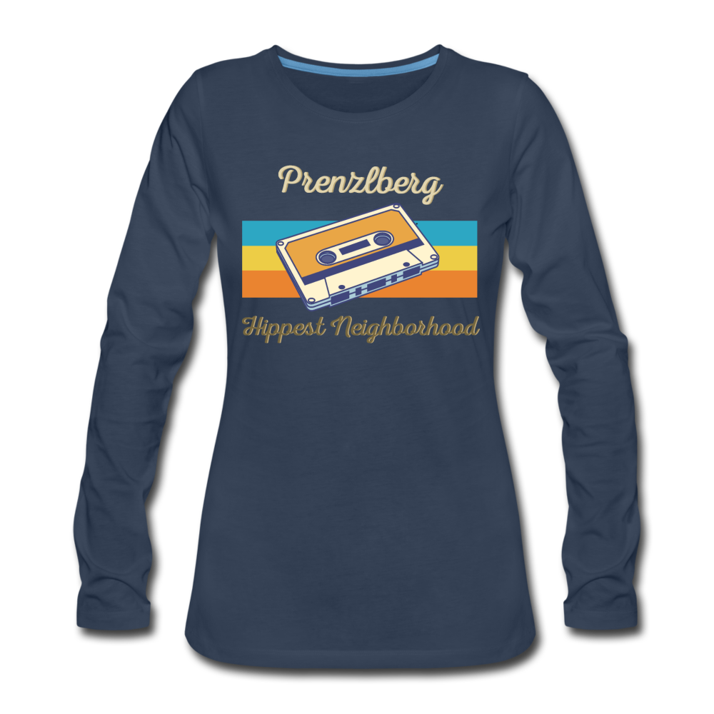 PrenzlBerg Hippest Neighborhood - Frauen Premium Langarmshirt - Navy