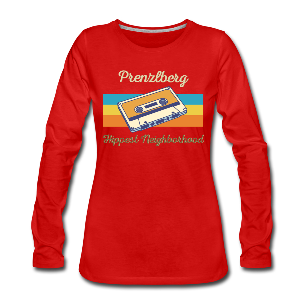 PrenzlBerg Hippest Neighborhood - Frauen Premium Langarmshirt - Rot