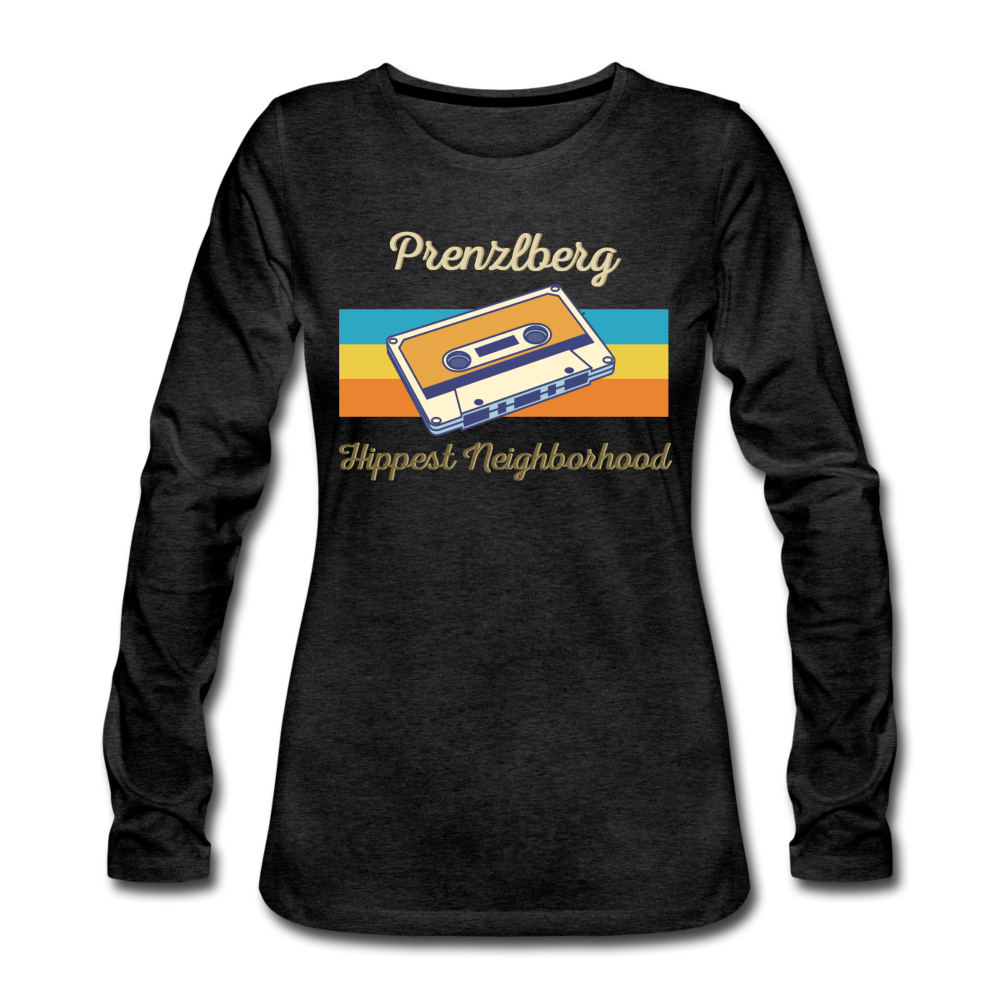 PrenzlBerg Hippest Neighborhood - Frauen Premium Langarmshirt - Anthrazit