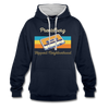 PrenzlBerg Hippest Neighborhood - Kontrast Hoodie - Navy/Grau meliert