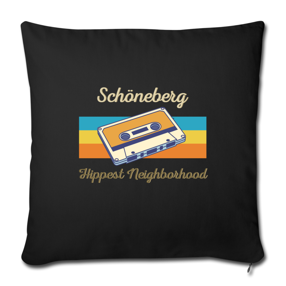 Schöneberg Hippest Neighborhood - Sofakissen mit Füllung (45 x 45 cm) - Schwarz