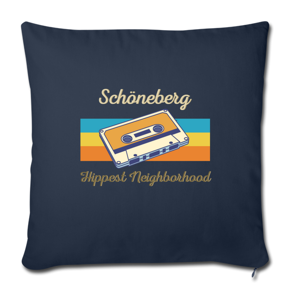 Schöneberg Hippest Neighborhood - Sofakissen mit Füllung (45 x 45 cm) - Navy