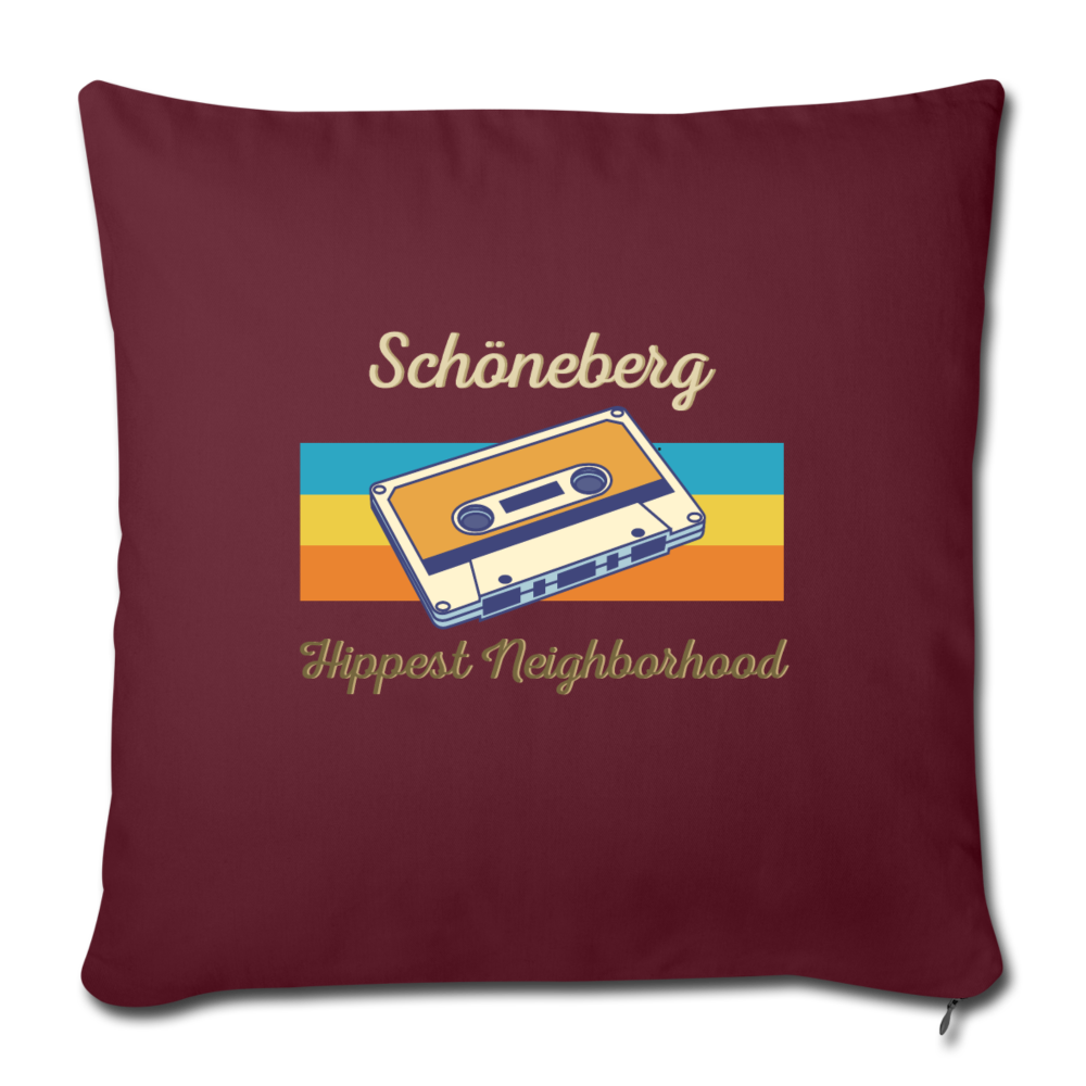 Schöneberg Hippest Neighborhood - Sofakissen mit Füllung (45 x 45 cm) - Burgunderrot