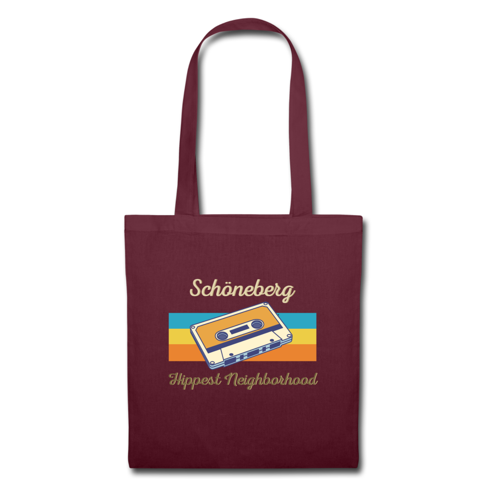 Schöneberg Hippest Neighborhood - Stoffbeutel - Burgunderrot