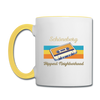 Schöneberg Hippest Neighborhood - Tasse zweifarbig - Weiß/Gelb