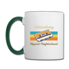 Schöneberg Hippest Neighborhood - Tasse zweifarbig - Weiß/Dunkelgrün