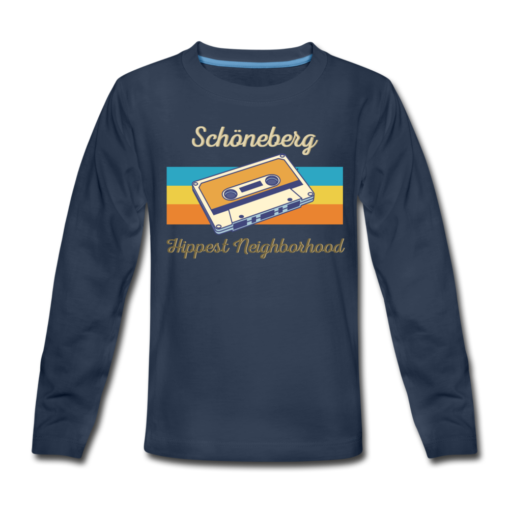 Schöneberg Hippest Neighborhood - Kinder Langarmshirt - Navy