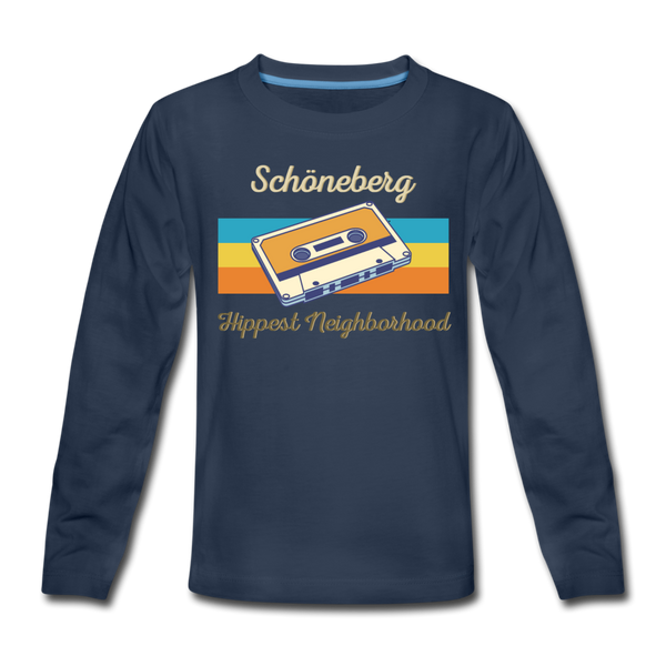 Schöneberg Hippest Neighborhood - Kinder Langarmshirt - Navy