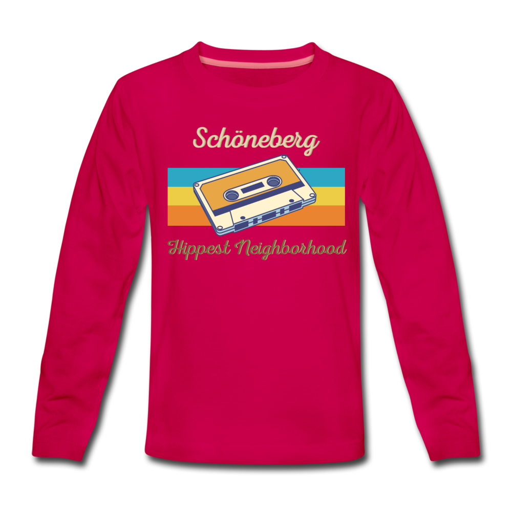 Schöneberg Hippest Neighborhood - Kinder Langarmshirt - dunkles Pink