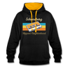 Schöneberg Hippest Neighborhood - Kontrast Hoodie - Schwarz/Gold