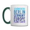 Schöneberg Planet Earth - Tasse zweifarbig - Weiß/Dunkelgrün
