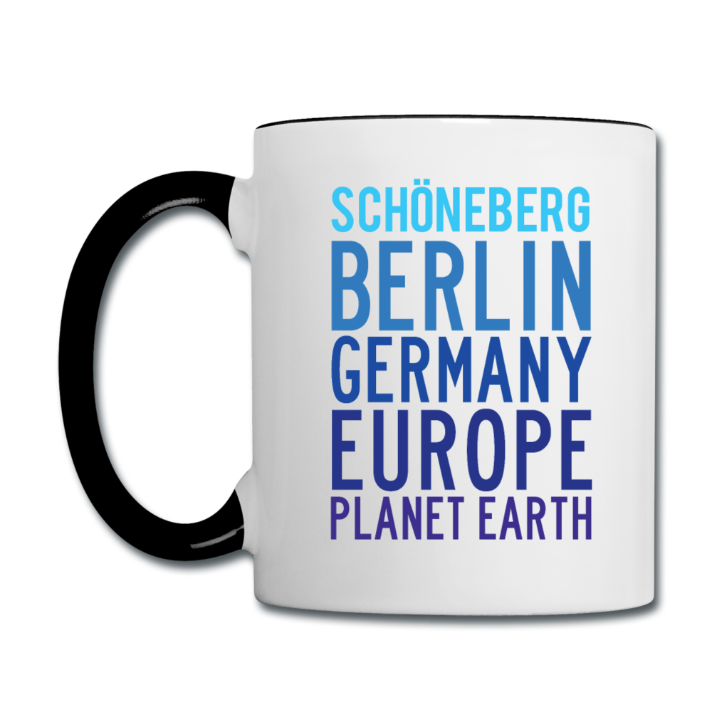 Schöneberg Planet Earth - Tasse zweifarbig - Weiß/Schwarz