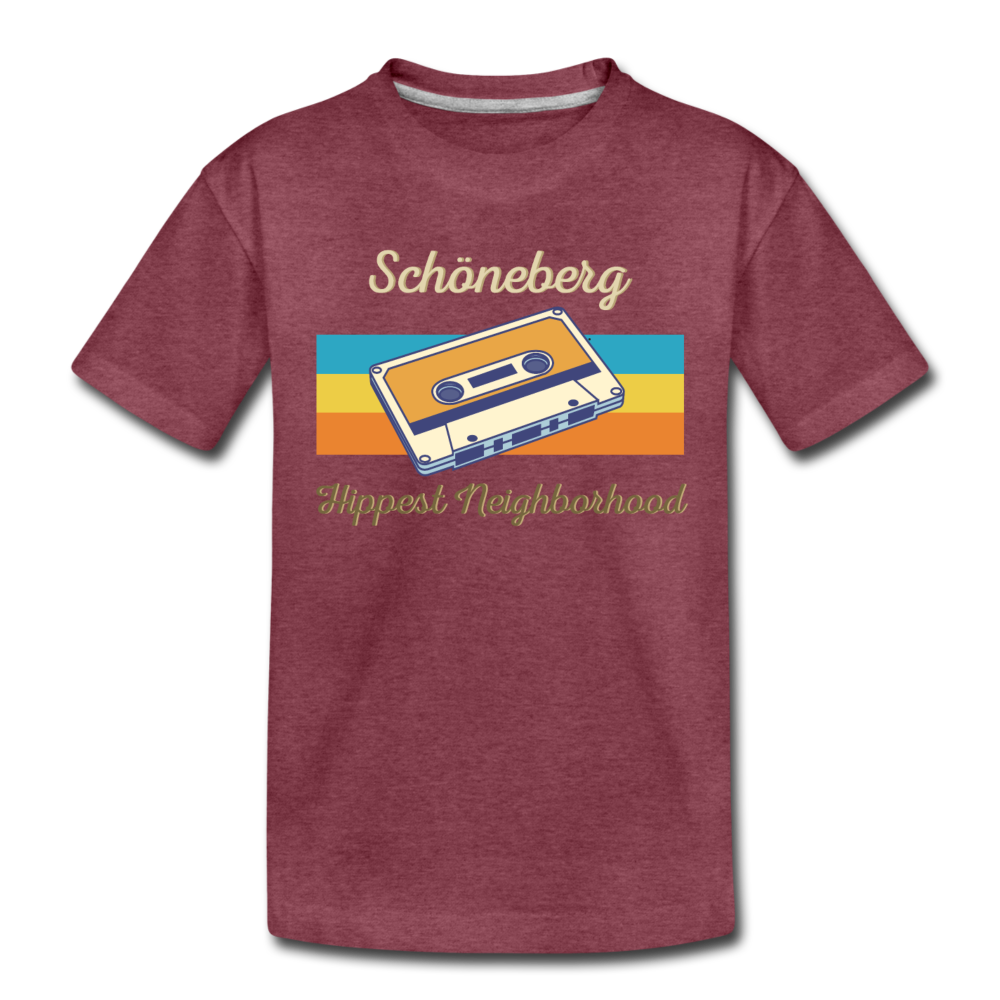 Schöneberg Hippest Neighborhood - Teenager Premium T-Shirt - Bordeauxrot meliert