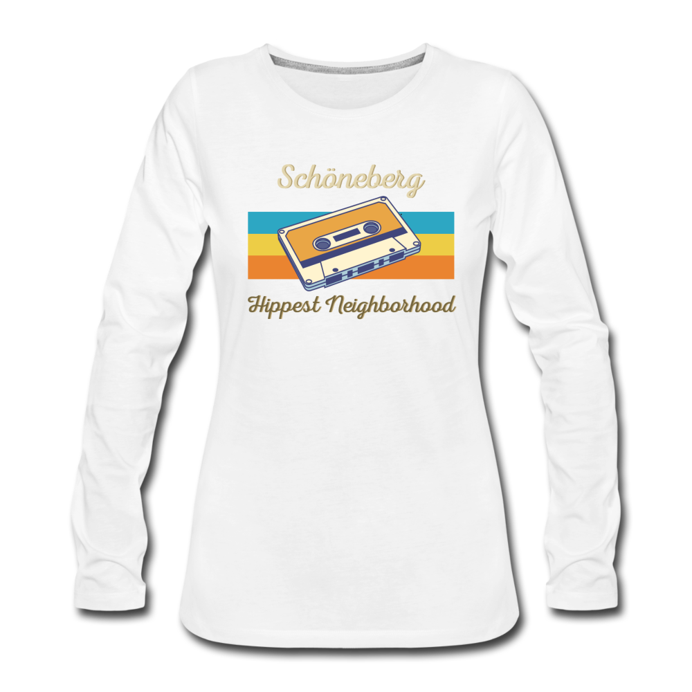 Schöneberg Hippest Neighborhood - Frauen Premium Langarmshirt - Weiß