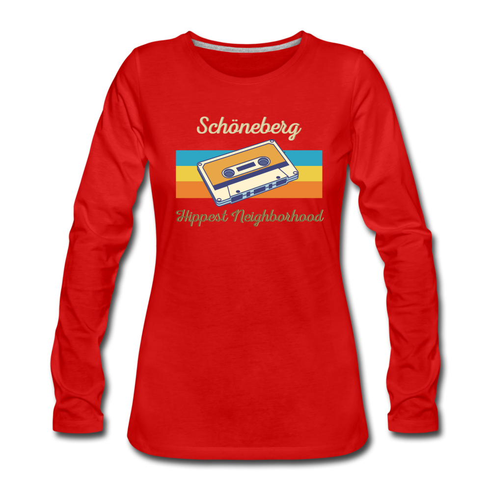 Schöneberg Hippest Neighborhood - Frauen Premium Langarmshirt - Rot
