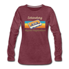 Schöneberg Hippest Neighborhood - Frauen Premium Langarmshirt - Bordeauxrot meliert