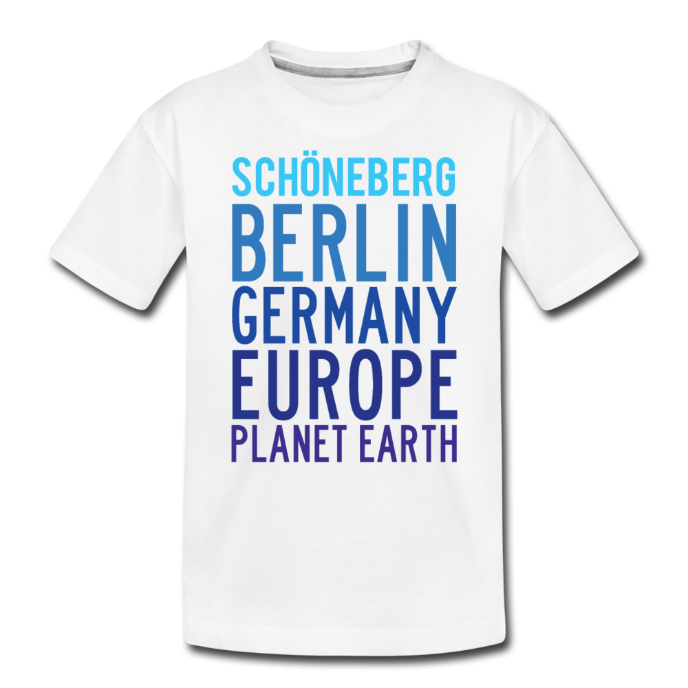 Schöneberg Planet Earth - Teenager Premium T-Shirt - Weiß