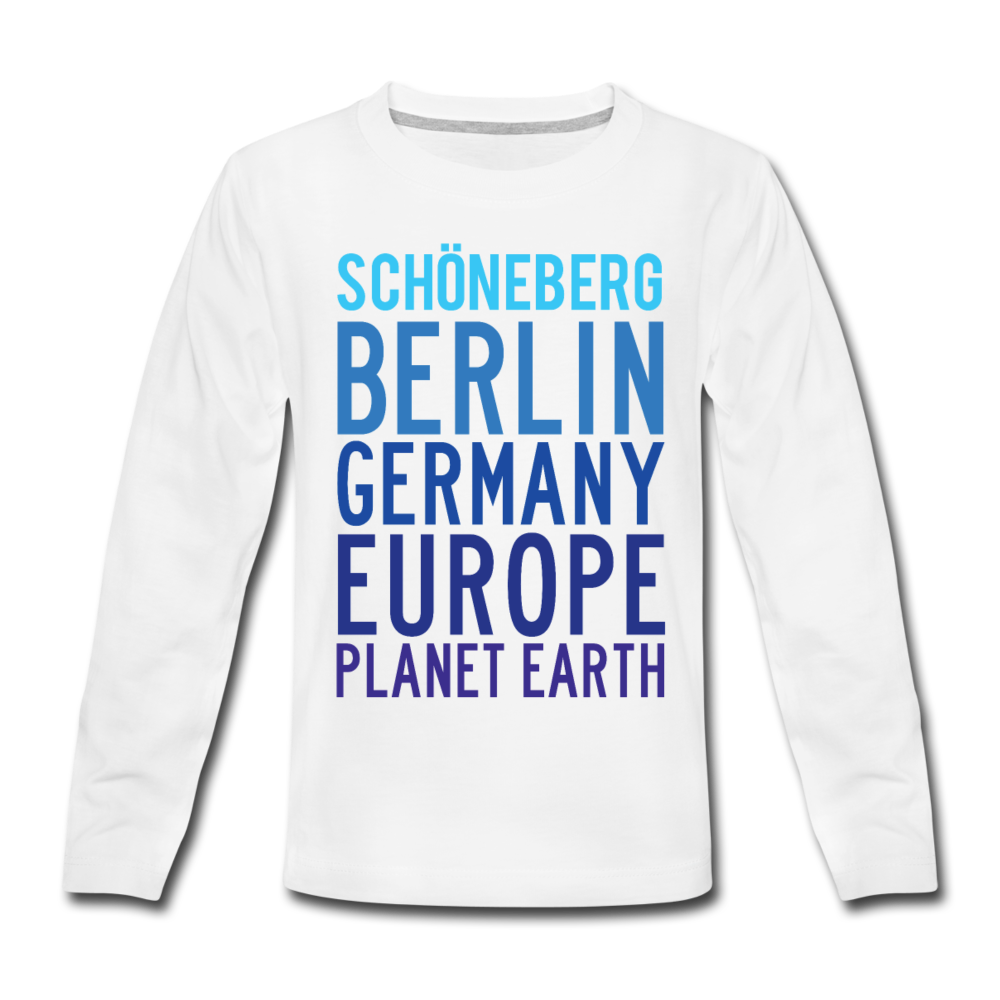 Schöneberg Planet Earth - Kinder Langarmshirt - Weiß