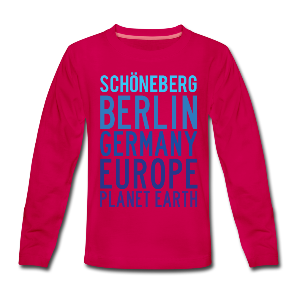 Schöneberg Planet Earth - Kinder Langarmshirt - dunkles Pink