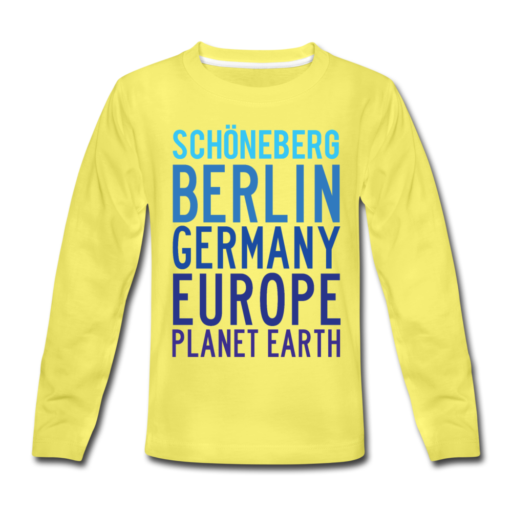 Schöneberg Planet Earth - Kinder Langarmshirt - Gelb
