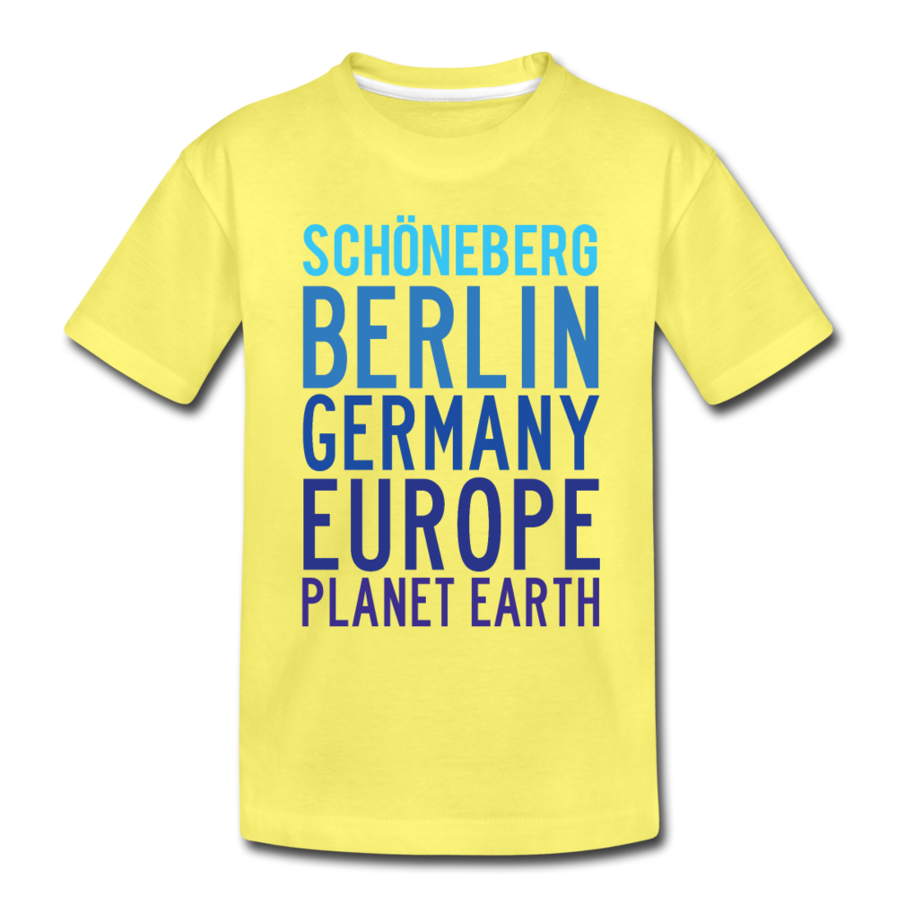 Schöneberg Planet Earth - Kinder Premium T-Shirt - Gelb
