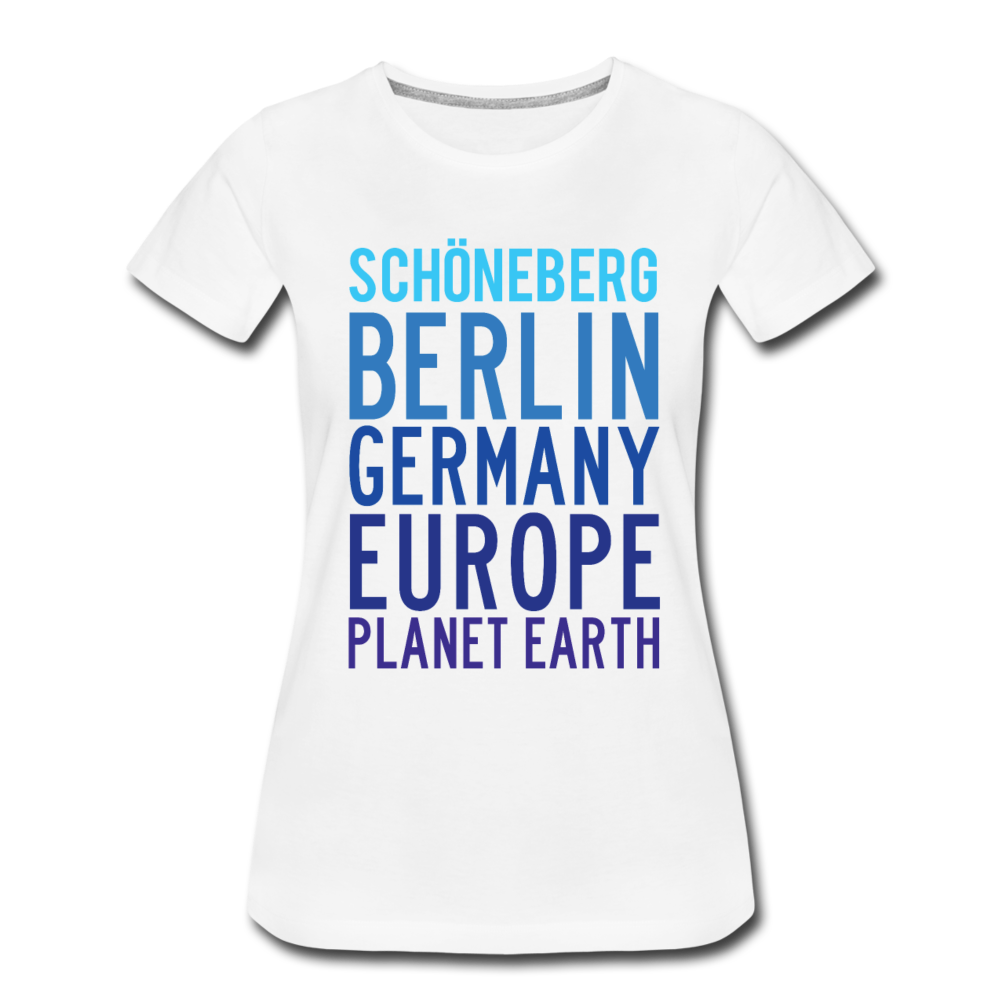 Schöneberg Planet Earth - Frauen Premium T-Shirt - Weiß