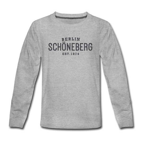 Das Langarmshirt zeigt das Schöneberg Motiv schlicht auf dem Stoff.