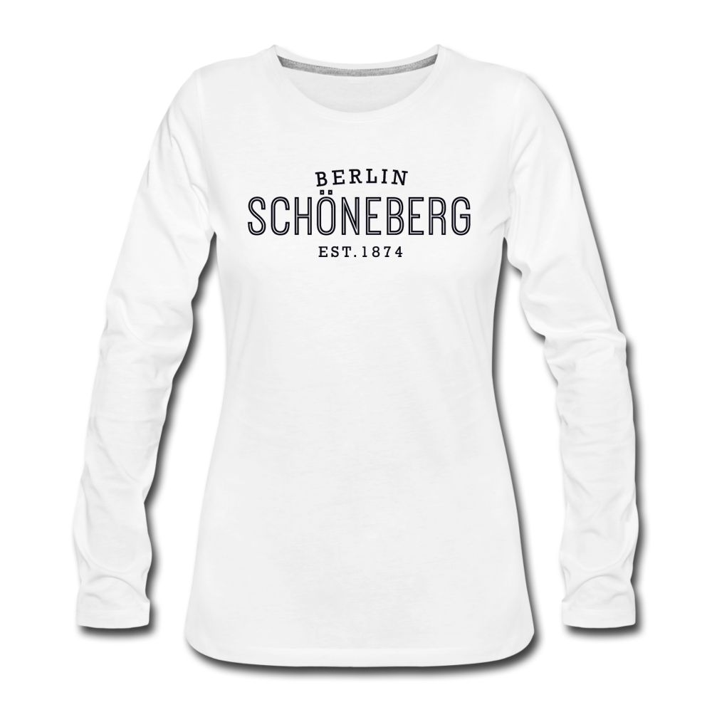 Schöneberg  - Frauen Premium Langarmshirt - Weiß