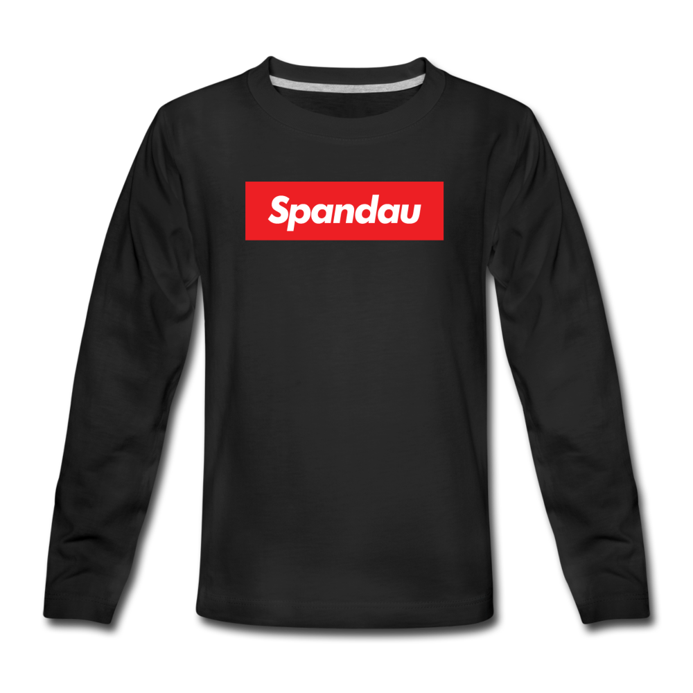 Spandau rot - Teenager Langarmshirt - Schwarz