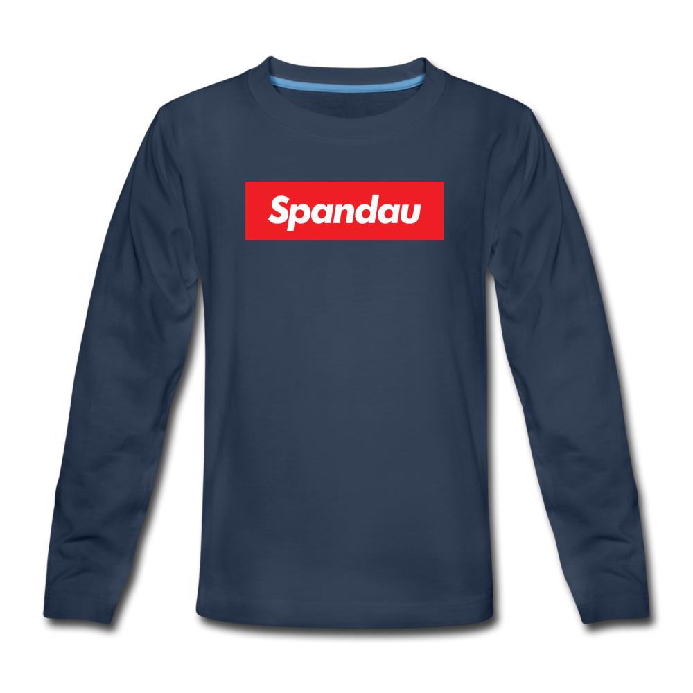 Spandau rot - Teenager Langarmshirt - Navy