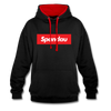 Spandau rot - Kontrast Hoodie - Schwarz/Rot