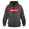 Spandau rot - Kontrast Hoodie - Anthrazit/Schwarz