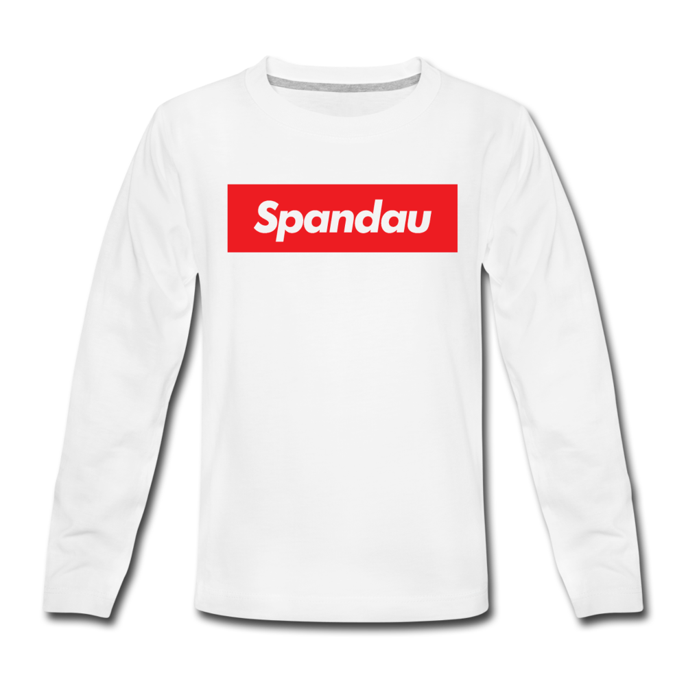 Spandau rot - Kinder Langarmshirt - Weiß