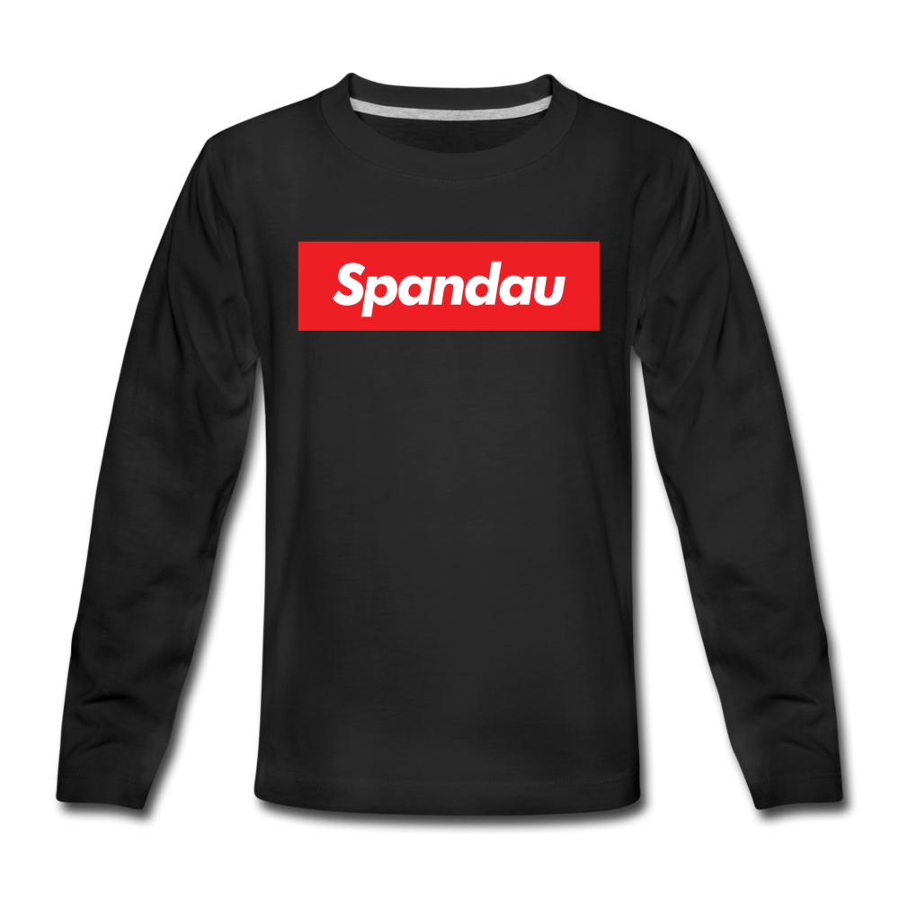 Spandau rot - Kinder Langarmshirt - Schwarz