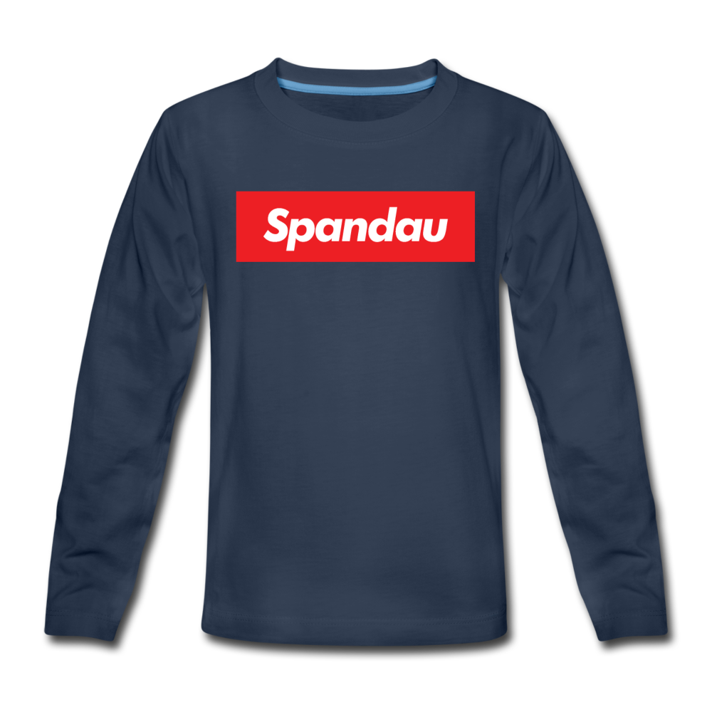 Spandau rot - Kinder Langarmshirt - Navy