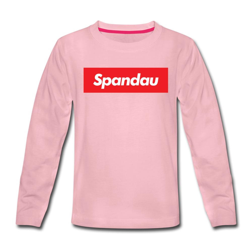 Spandau rot - Kinder Langarmshirt - Hellrosa