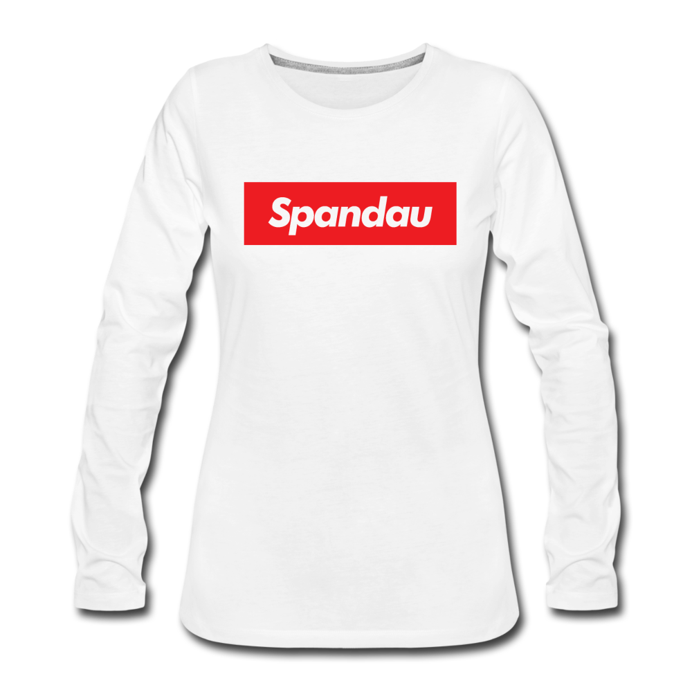 Spandau rot - Frauen Premium Langarmshirt - Weiß