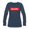 Spandau rot - Frauen Premium Langarmshirt - Navy