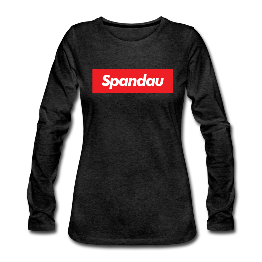 Spandau rot - Frauen Premium Langarmshirt - Anthrazit