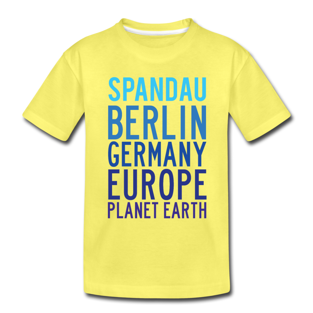 Spandau Planet Earth - Kinder Premium T-Shirt - Gelb