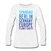 Spandau Planet Earth - Frauen Premium Langarmshirt - Weiß
