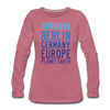 Spandau Planet Earth - Frauen Premium Langarmshirt - Malve