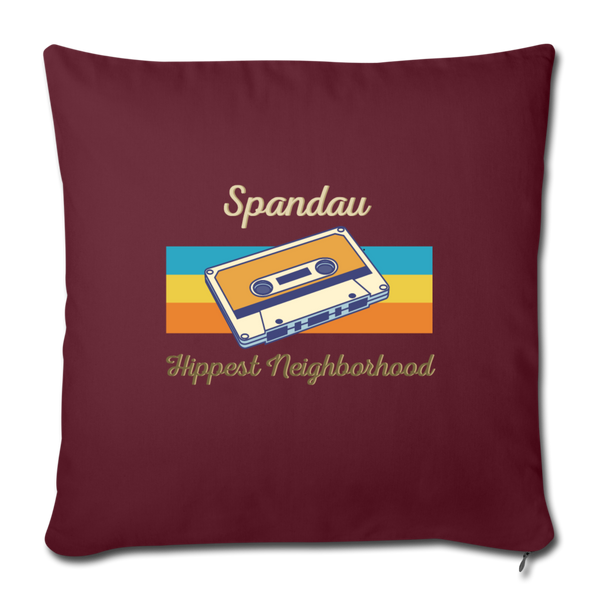 Spandau Hippest Neighborhood - Sofakissen mit Füllung (45 x 45 cm) - Burgunderrot