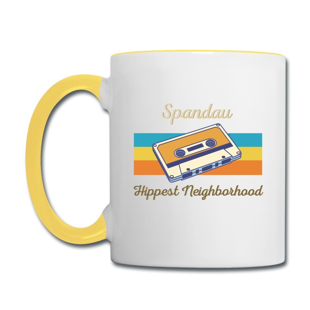 Spandau Hippest Neighborhood - Tasse zweifarbig - Weiß/Gelb