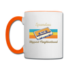 Spandau Hippest Neighborhood - Tasse zweifarbig - Weiß/Orange