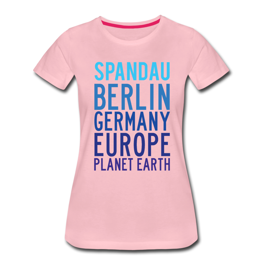 Spandau Planet Earth - Frauen Premium T-Shirt - Hellrosa