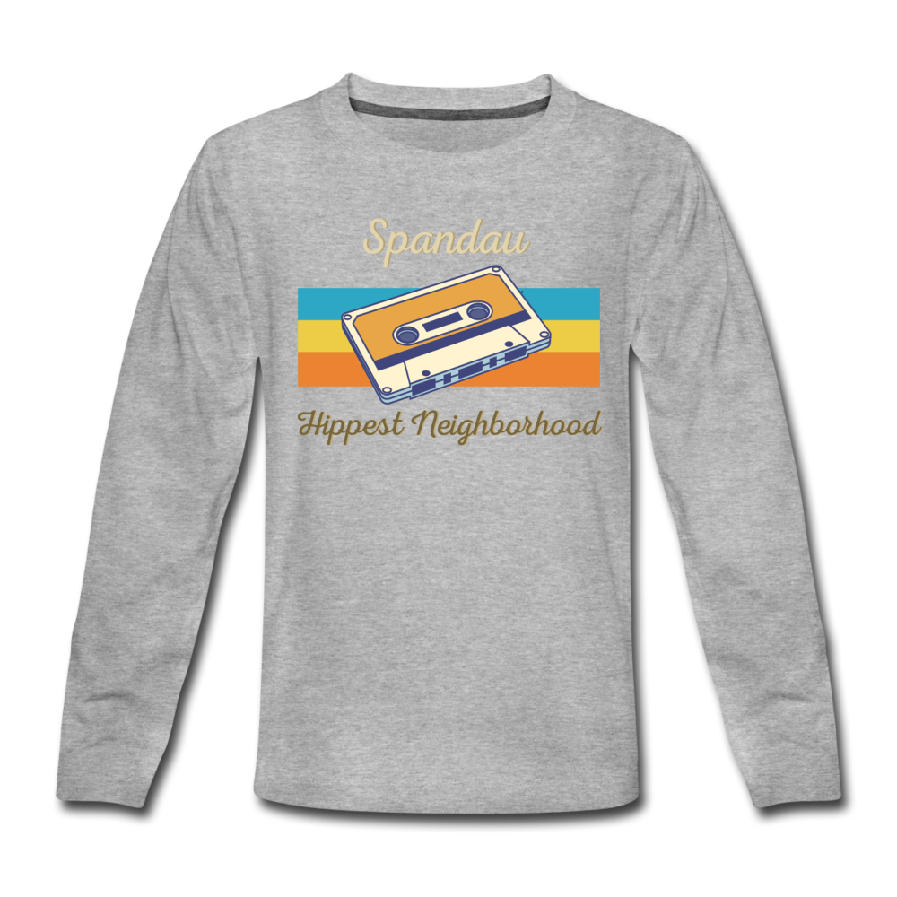 Spandau Hippest Neighborhood - Kinder Langarmshirt - Grau meliert