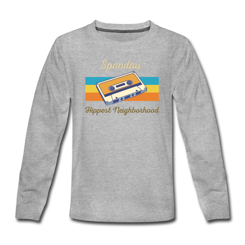 Spandau Hippest Neighborhood - Teenager Langarmshirt - Grau meliert