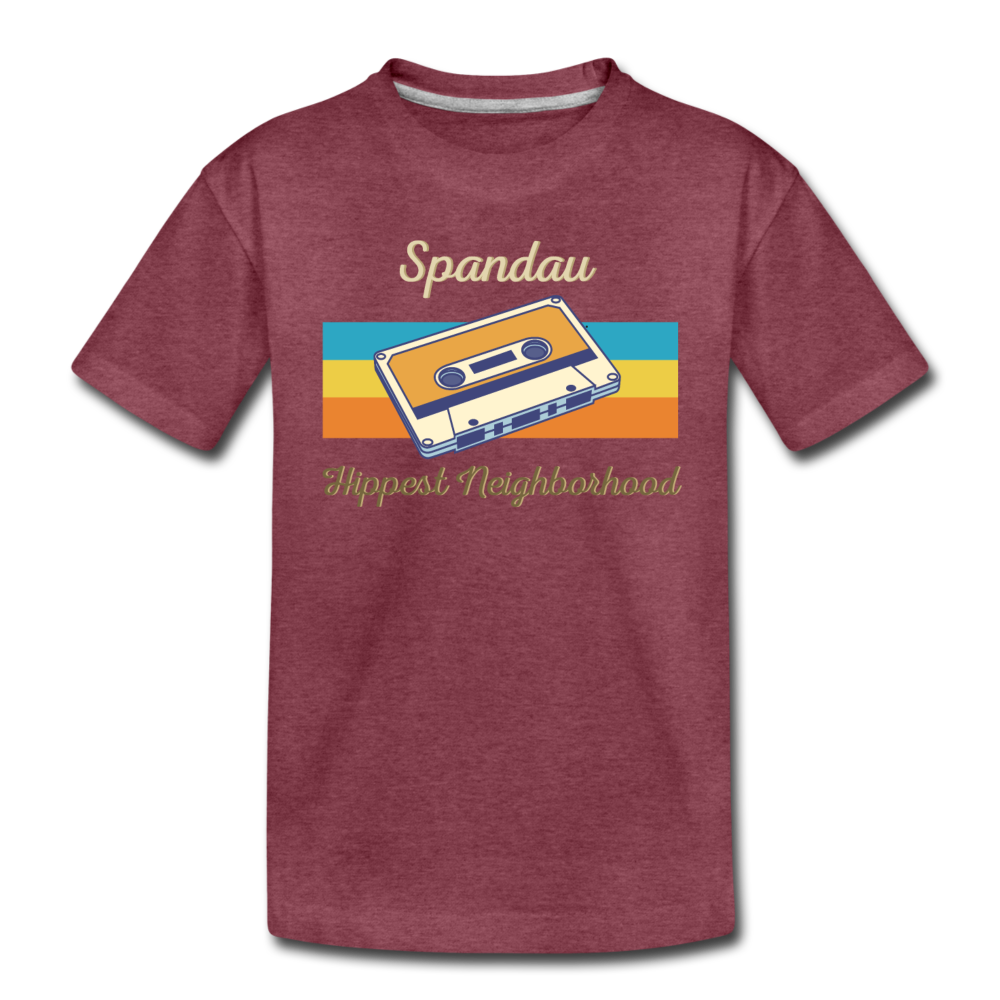 Spandau Hippest Neighborhood - Teenager Premium T-Shirt - Bordeauxrot meliert
