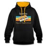 Spandau Hippest Neighborhood - Kontrast Hoodie - Schwarz/Gold